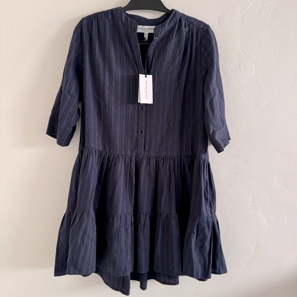 Apiece Apart Maurino Drop Waist Mini Dress NWT XS